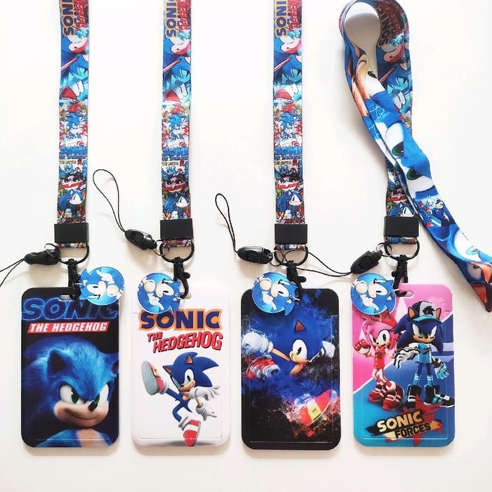 

ID Card Holder Name Tag Lanyard / Kalung Wadah Kartu Identitas Kartun Sonic The Hedgehog Tali