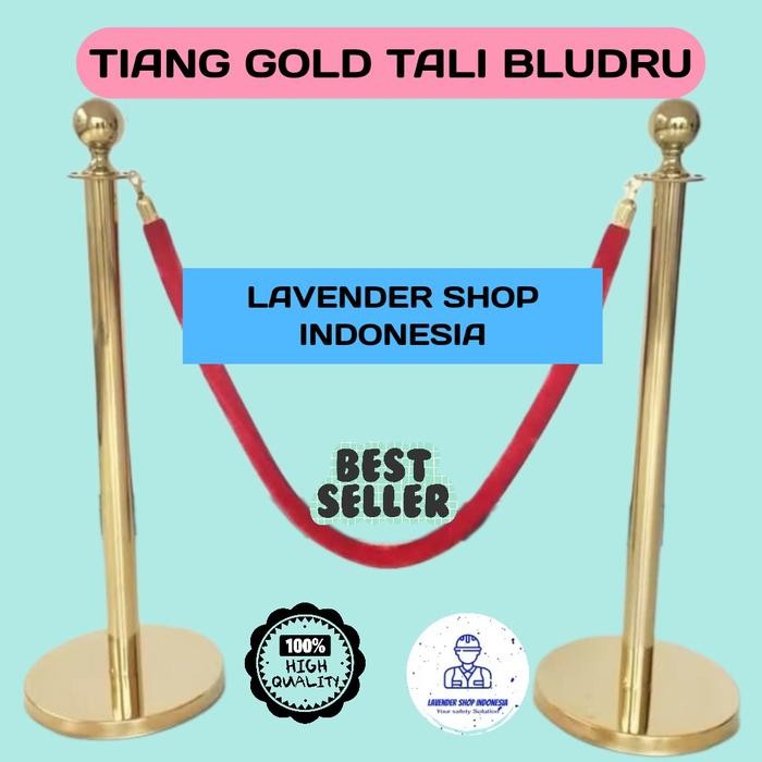 

Tiang Pembatas Antrian tali bludru / pembatas antrian bank