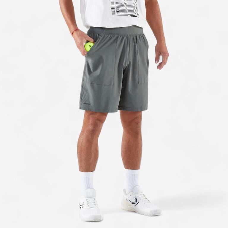 Decathlon ARTENGO Celana Pendek Tennis Pria - Dry Breathable - Khaki - 8755427