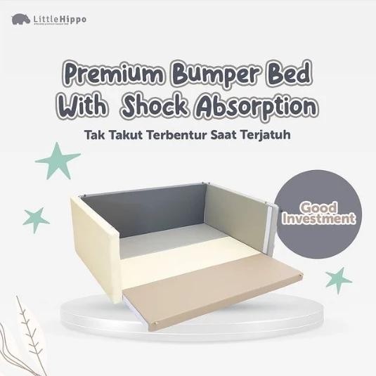 Little Hippo Bumper Bed Bumpermat Playmat Fence Matras Box Bayi (Sister Brand Lumba)