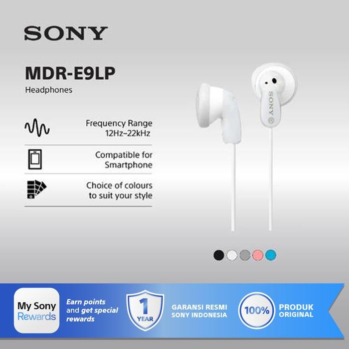 Sony Mdr-E9Lp Ex Ear Earphone / E9 Lp / Mdre9 / E9-Lp