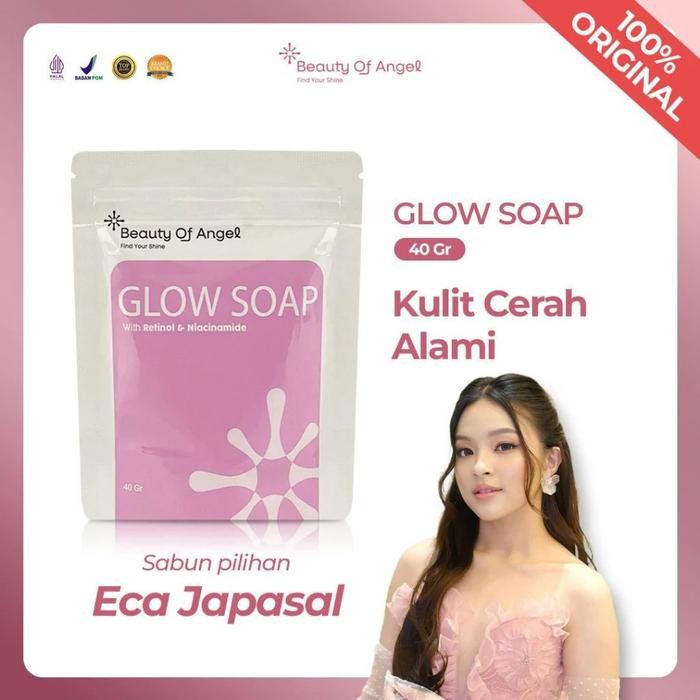 SABUN PEMUTIH BADAN PERMANEN BPOM 100% ORI [1-5 PCS FREE POUCH] BEAUTY OF ANGEL GLOW SOAP MULTI PCS