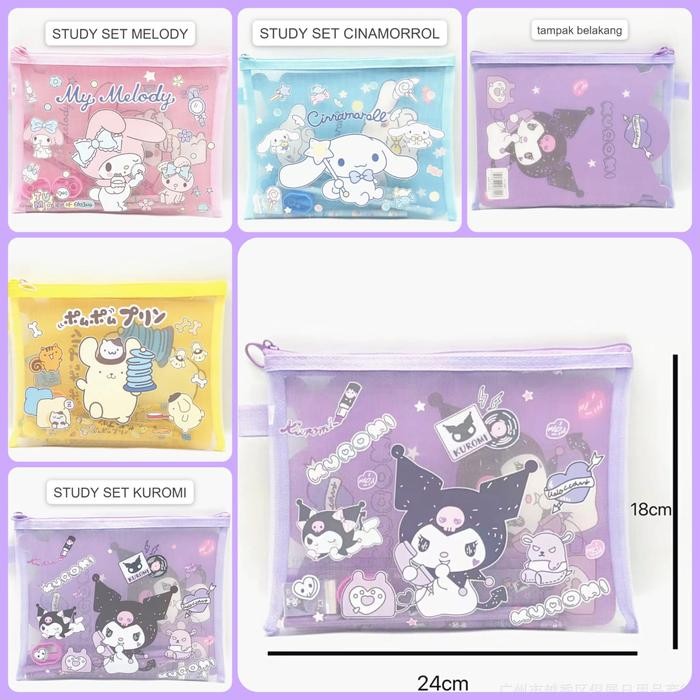 

DISKON LUCKY CAT - POUCH SANRIO STUDY SET SANRIO PERALATAN TULIS ANAK SET ALAT SEKOLAH ALAT TULIS
