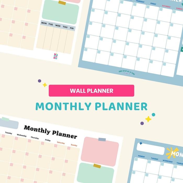 

READY Study Planner Monthly Schedule Board - Wall Planner - Hariku Studio NEW