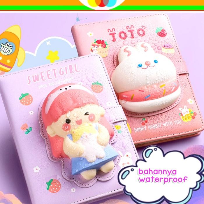 

READY BUKU DIARY FREE SQUISHY BINDER JURNAL PLANNER ANAK NOTEBOOK MEMO KOREA NEW