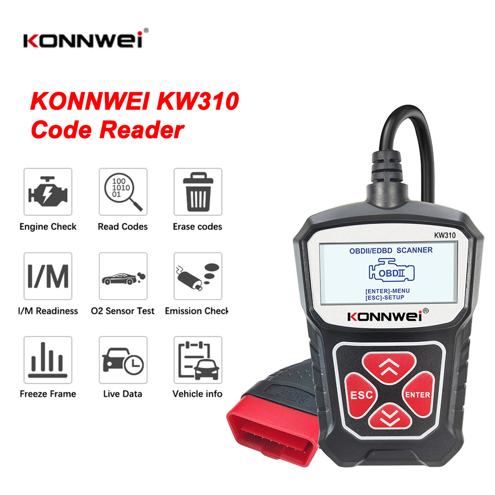 Konnwei Kw310 Obd2 Car Diagnostic Scan Tool Automotive Odb2 Obd 2 Scanner Code Reader With Russian