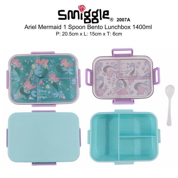 SMIGGLE ARIEL MERMAID BENTO LUNCH BOX (1 SPOON) / KOTAK MAKAN ARIEL