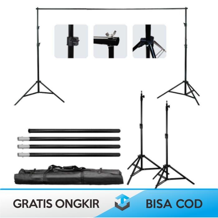 TIANG BACKDROP DEKORASI 3X2 TAFFSTUDIO ORIGINAL UNTUK FOTO STUDIO
