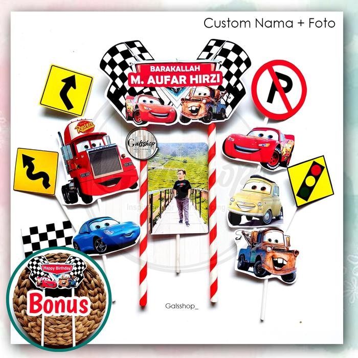 Topper cake Plus / Hiasan Kue / Tusukan Kue 903 Mc Queen