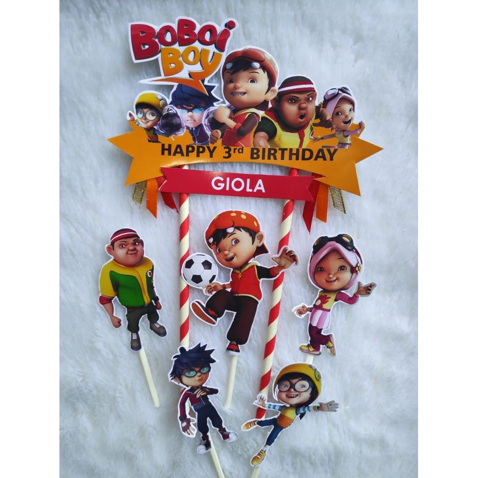 Cake Topper Boboiboy / Topper boboiboy / Hiasan Kue Boboiboy