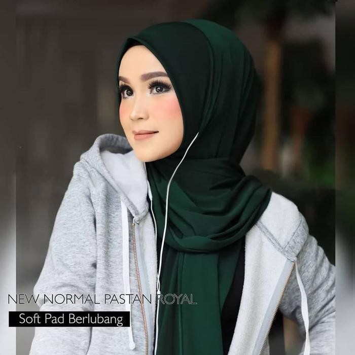 (Allthebest) Hijab Instan Pashmina Instan Royal New Normal Variasi Lubang Telinga / Pasmina Masker