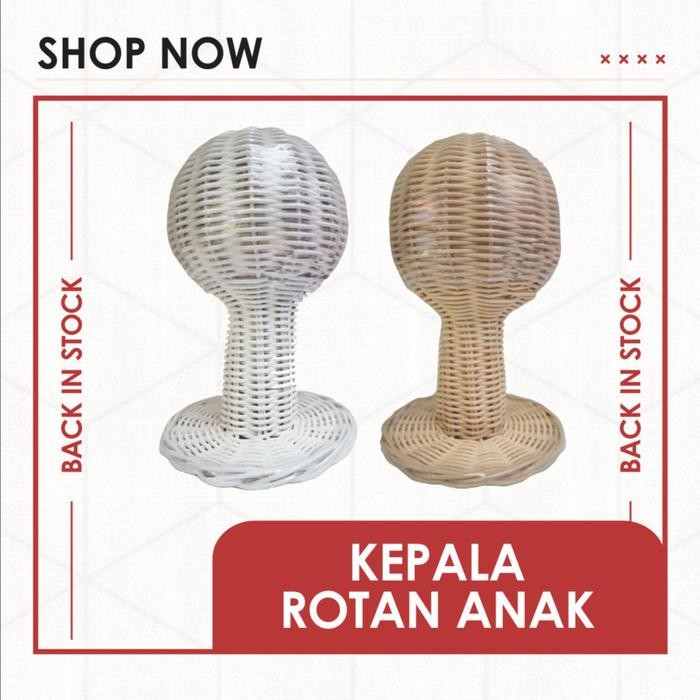 Manekin Kepala Rotan Anak