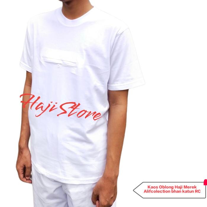 (Allthebest) Kaos haji dan umroh saku doraemon merek ALIF Oblong Cowok Pria Baju