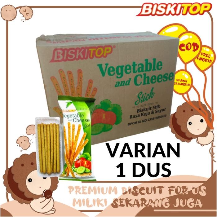 

MOOBEEN BISKITOP - (1 DUS) VEGETABLE STICK 60G BISKUIT SNACK CEMILAN MURAH