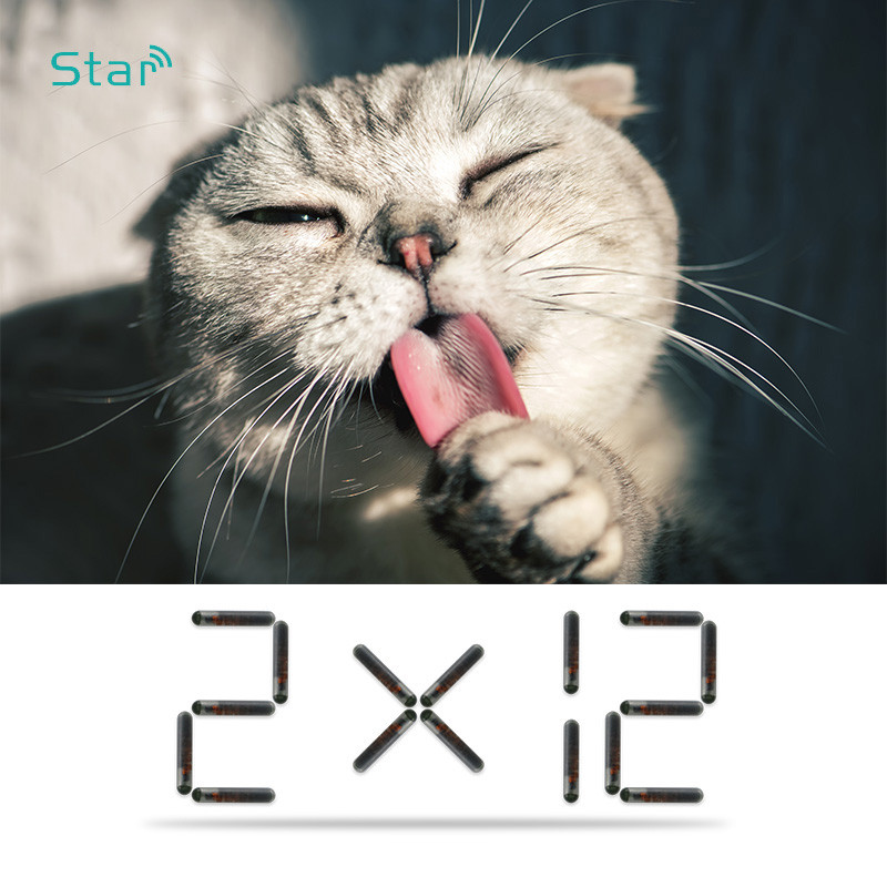 20pcs 125khz RFID animal Glass tube tag T5577 rfid microchips FDX-A 2.12*12mm dog ID microchip for