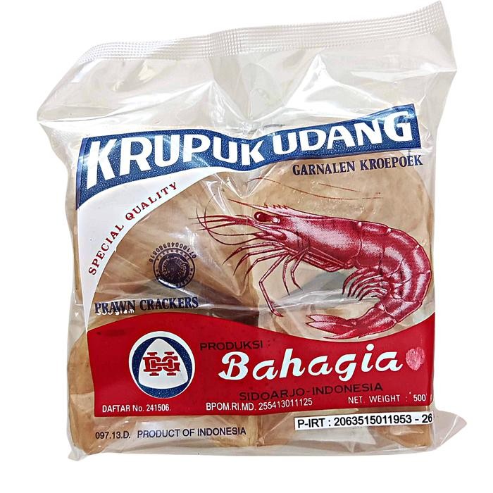 

BAHAGIA Kerupuk Udang Mentah Sidoarjo Asli 500g