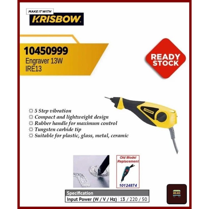 

Hot Sale! Krisbow Engraver Alat Ukir Elektrik 13 Watt