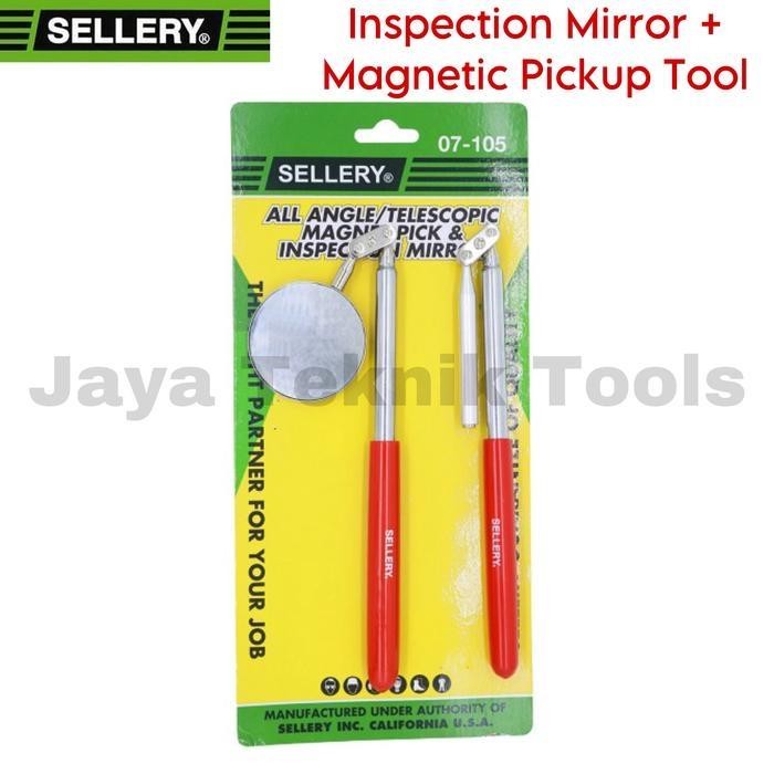 

Promo! Inspection Mirror + Magnetic Pickup Tool Sellery Cermin Inspeksi Kaca Alat Bantu Ambil Magnet