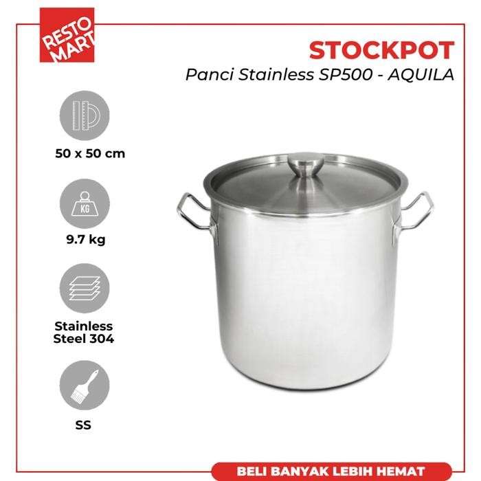 Stock Pot / Panci 50 cm RESTOMART Stainless 304 (0319099)