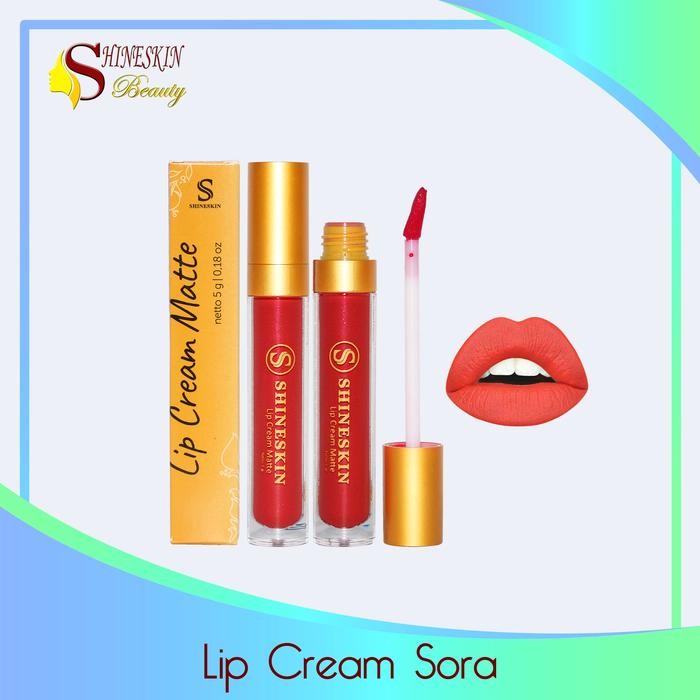 Shineskin Lip Cream Matte Sora - Cream Bibir Matte Shineskin Sora