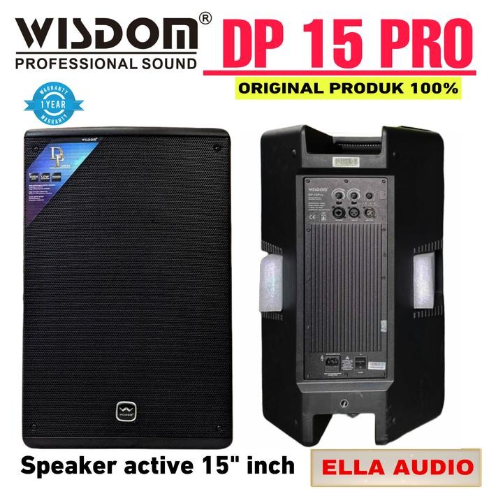Wisdom DP 15 PRO Speaker Aktif 15"inch 2-way Wisdom DP 15PRO Berkualitas Terbaru