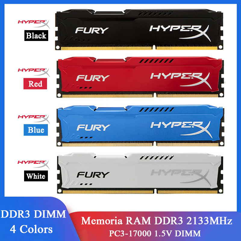 Hyperx Fury Memoria RAM DDR3 8GB 2133MHz 8GB 2400MHz PC3-19200 PC3-17000 Desktop Memory 240Pins DIMM