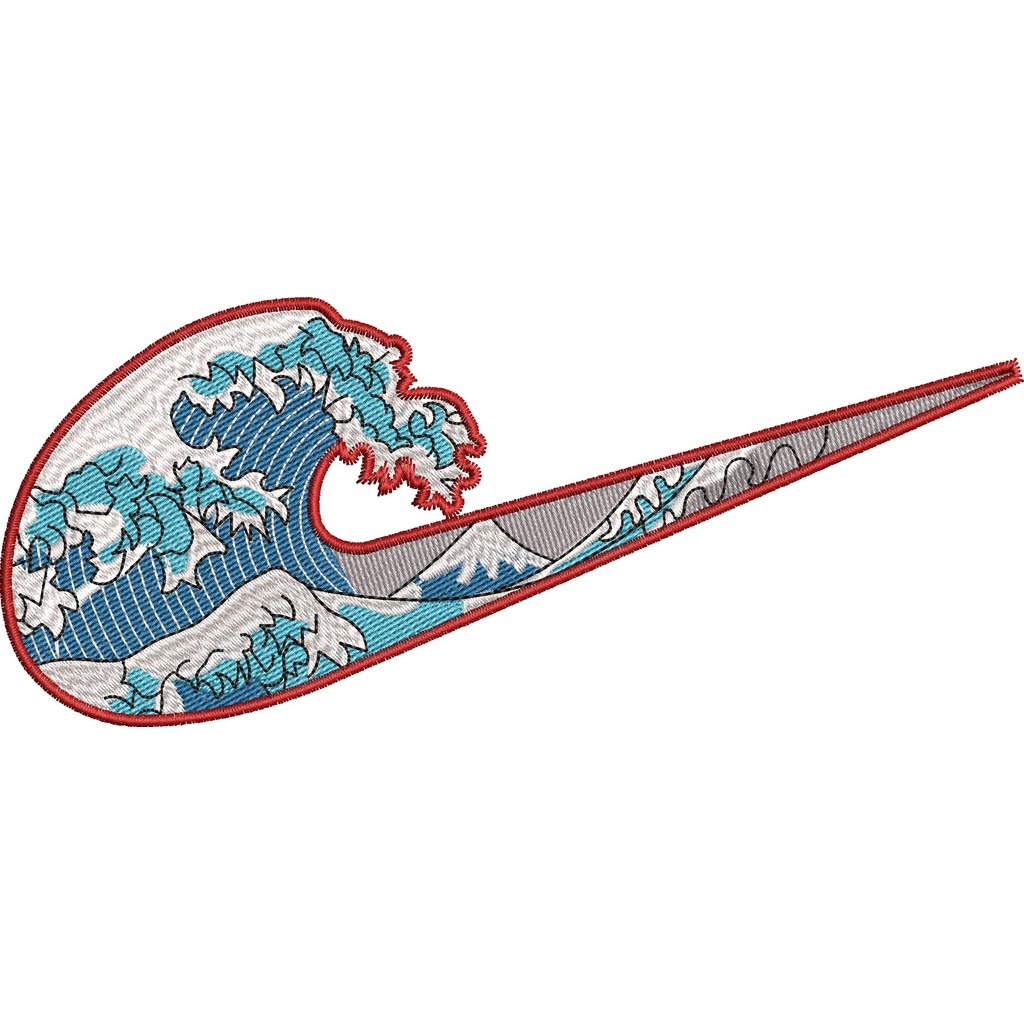Patch Bordir Nike Art Ombak