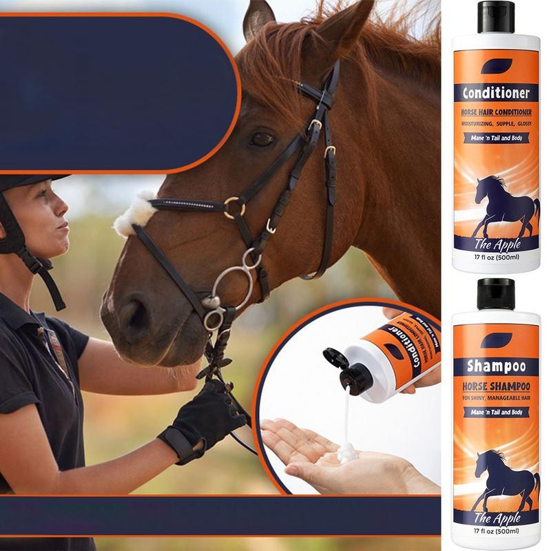 Mane and Tail Shampoo 500ml Deep Nourishing Mane and Tail Detangler Conditioner Horse Grooming