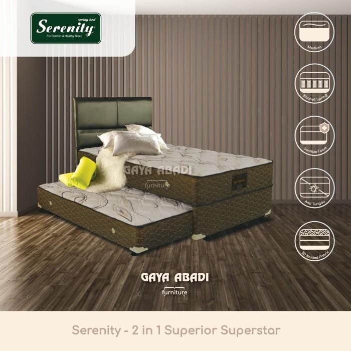 Springbed Serenity 2 In 1 Superior Supers / Kasur Serenity 2In1 - Serenity By Elite Springbed