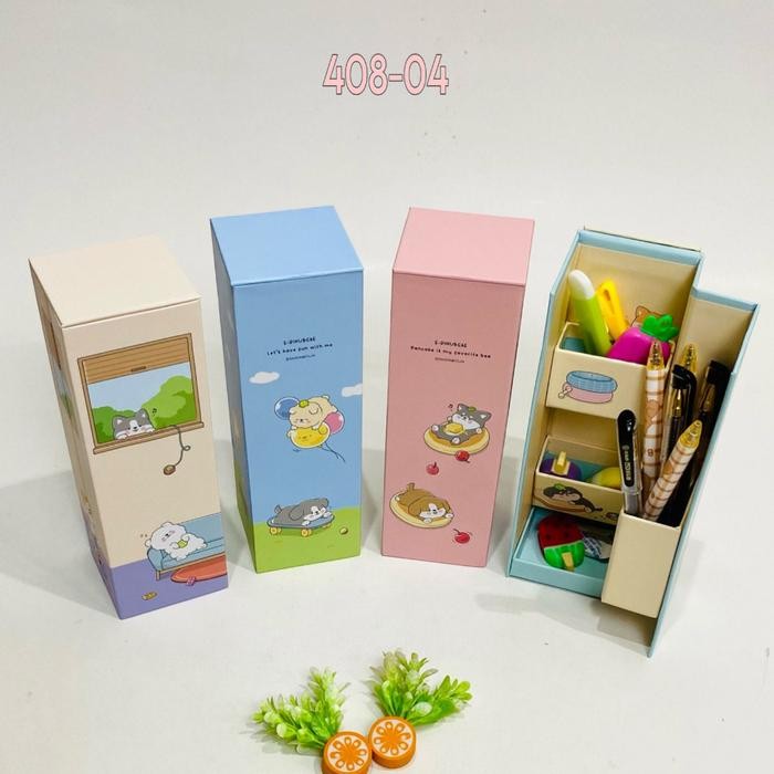 

BEST SELLER BOS Kotak Pensil Karton Berdiri/Tempat Pensil Organizer/Pencil Case