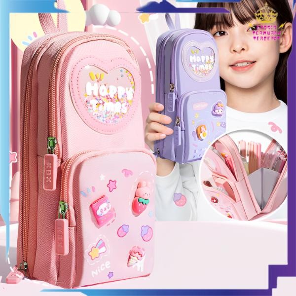 

BEST SELLER GTT Tempat Pensil 3D 3 Resleting Karakter Kartun Kotak Pensil Lucu