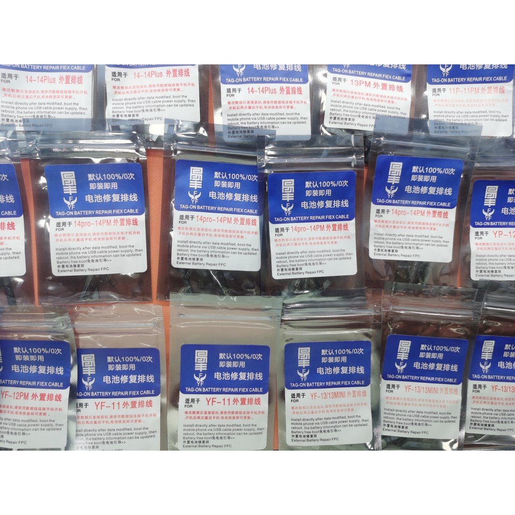 YF Battery Repair Flex Cable Tag On For iPhone 14 Pro Max 13mini 12 Pro 11 Battery Warning Health Re