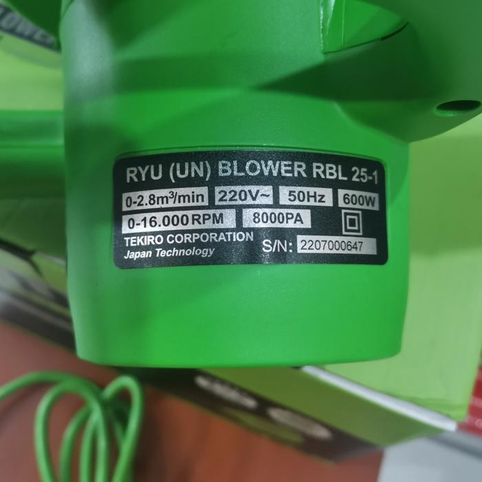 Terlaris Ryu Rbl 25-1 Hand Blower Tangan Ryu Tekiro Rbl25-1 Peniup Debu