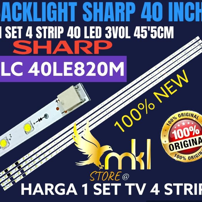 Terlaris BACKLIGHT TV LCD LED SHARP 40 INCH LC 40LE820M SALE