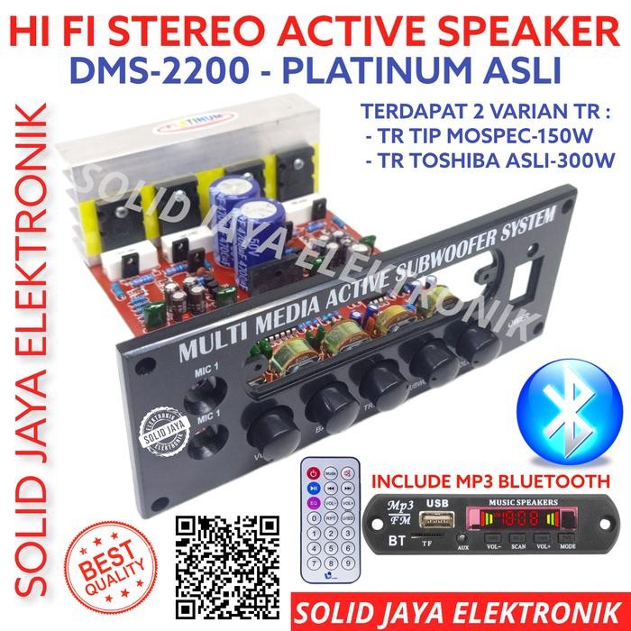 KIT POWER SPEAKER AKTIF 150W DMS 2200 DMS2200 SUB WOOFER MIC PLATINUM