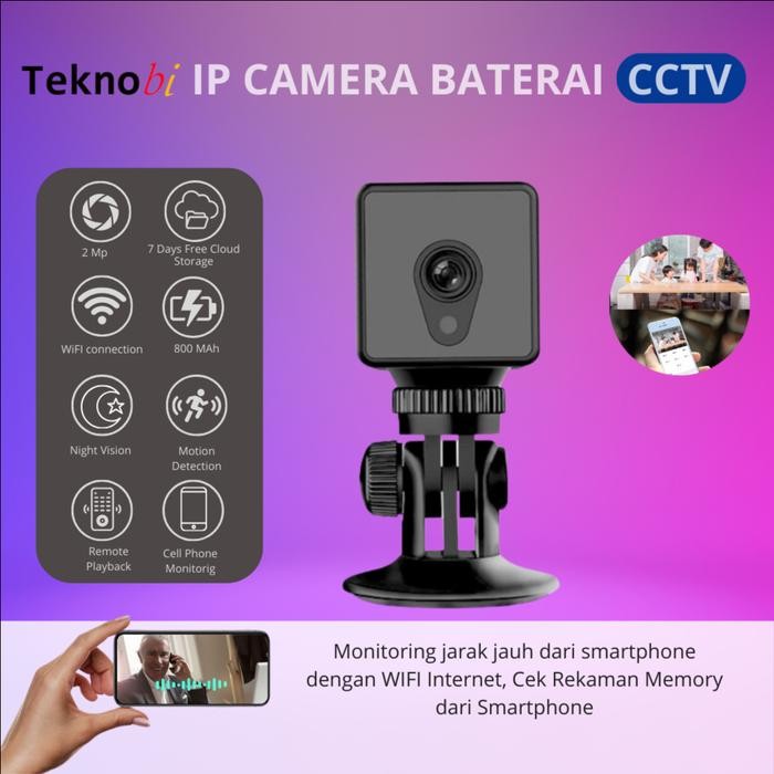 Teknobi Spy Kamera CCTV Mini WIFI Kamera Baterai Mini pengintai kotak