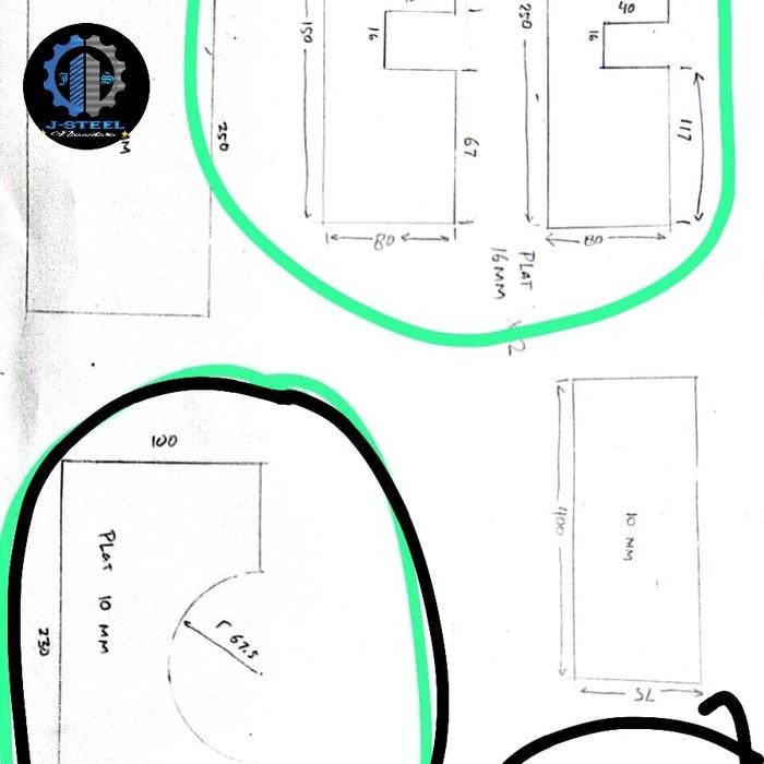 Besi plat custom satu paket 10 mm