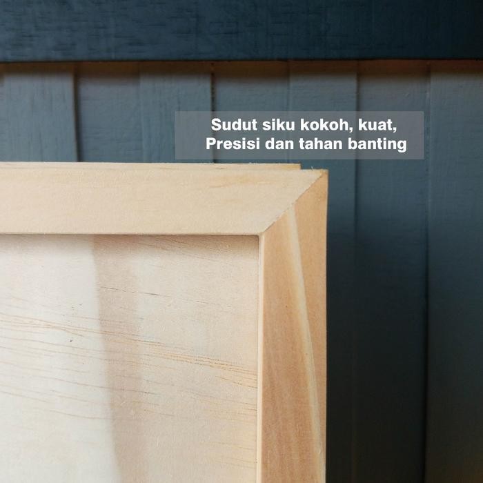 Bingkai Foto Kayu 24R Frame Foto Bingkai Kayu Ukuran 24R 60.9 x 80 cm Bingkai Kayu Pinus Alami