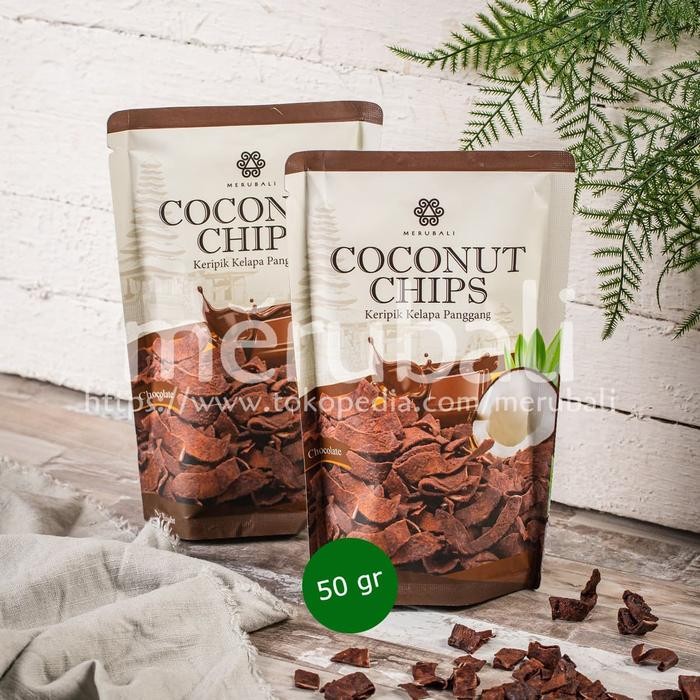 

Sedia Merubali Coconut Chips Chocolate 50gr - Keripik Kelapa Panggang