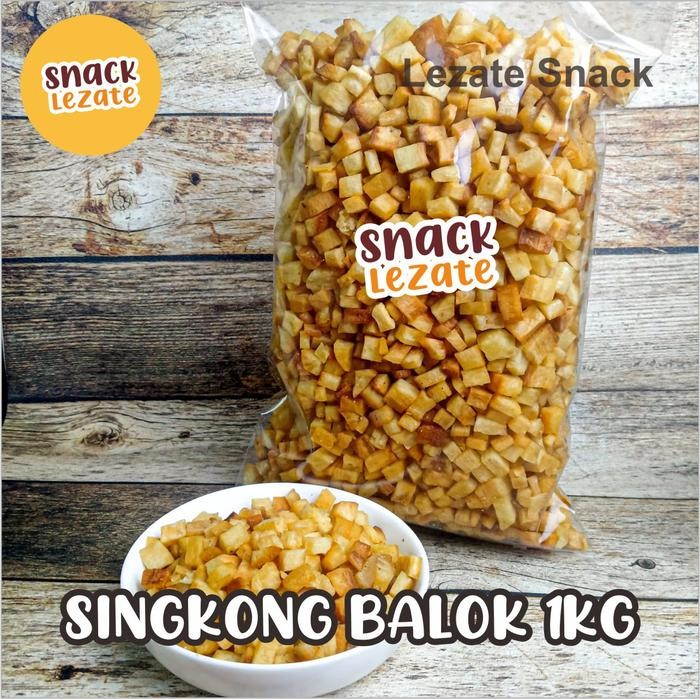 

Sedia Singkong Balok 1KG Kiloan / Kripik Singkong Kotak Dadu Asin Gurih Renyah Khas Padang Keripik