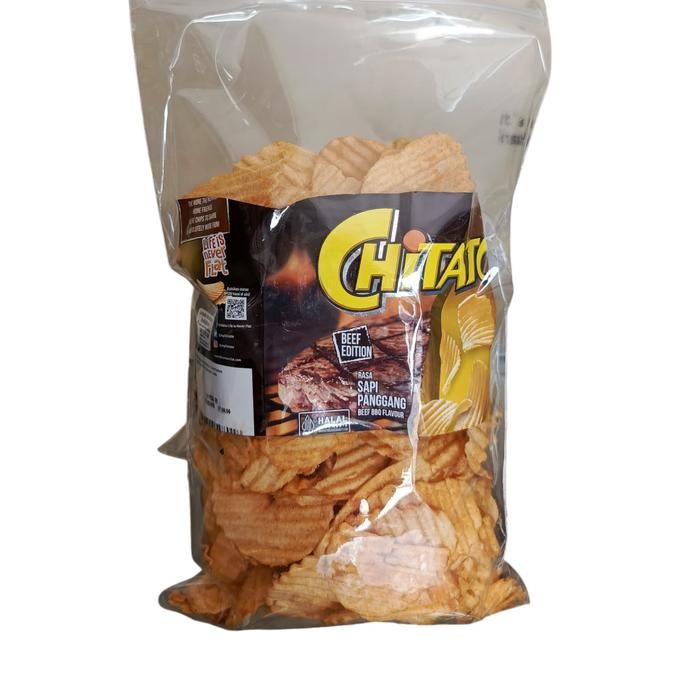 

Sedia chitato sapi panggang asli kemasan kiloan 250gr Keripik Makanan Snack