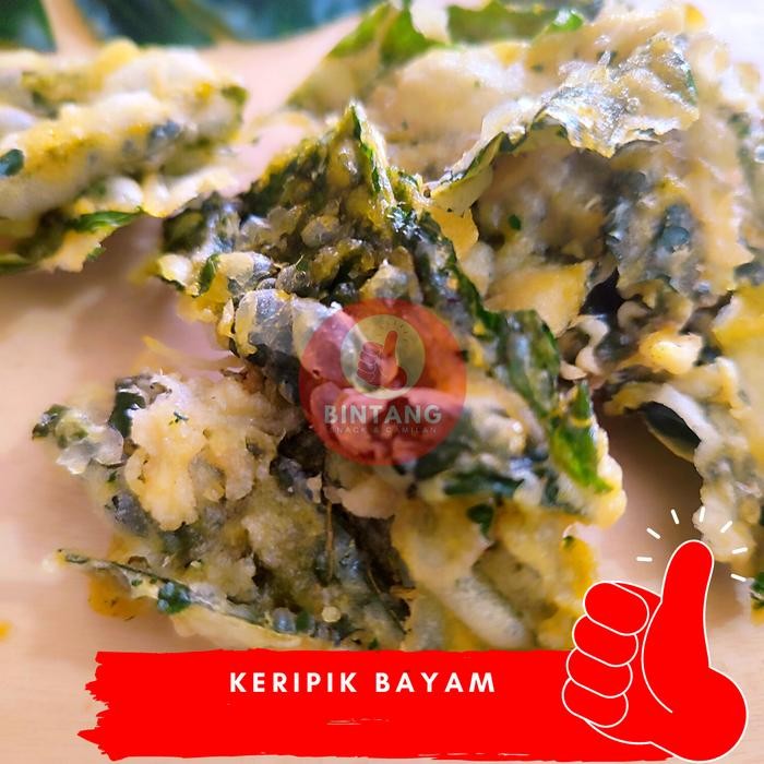 

Sedia kripik bayam hijau / bayam crispy gr