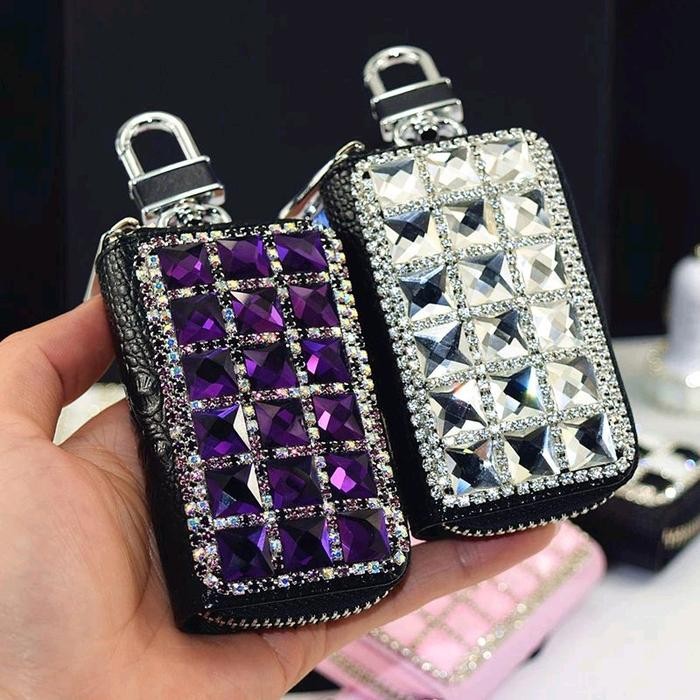 Dompet Stnk Kotak Bling Bling Dompet Gantungan Kunci Motor Mobil Dompet Kunci Wanita