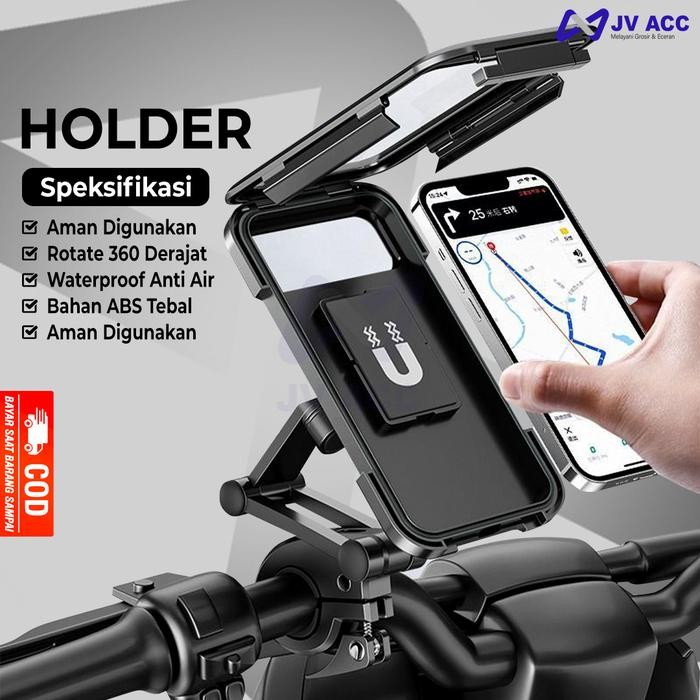(Allthebest) NVN-N3 ANTI AIR PHONE STAND PEGANGAN HOLDER HP DI MOTOR / SEPEDA