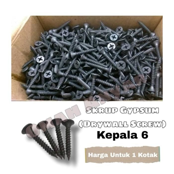 (Allthebest) Skrup Sekrup Gipsum Gypsum Drywall Screw Erdos isi 1 kotak