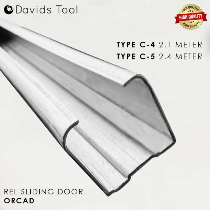 (Allthebest) Rel Pintu Sliding Door Kamar Geser Dorong Sleding Orcad