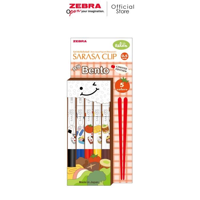 

Zebra Alat Tulis Pulpen Gel Sarasa Clip 0.5mm Bento Series Limited Edition - isi 5 pcs - SET A