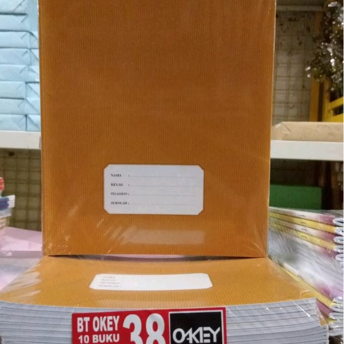 

10 pcs buku tulis okey isi 38 lbr sampul polos ukuran QUARTO