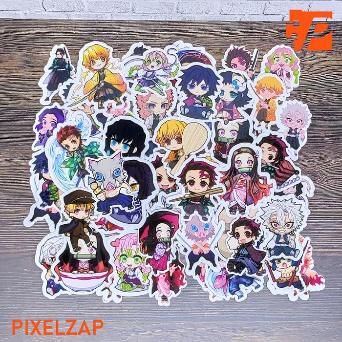 

55 Pcs Stiker Damon Slayer Stiker Aesthetic untuk Jurnal, Scrapbook, Diary, Gift