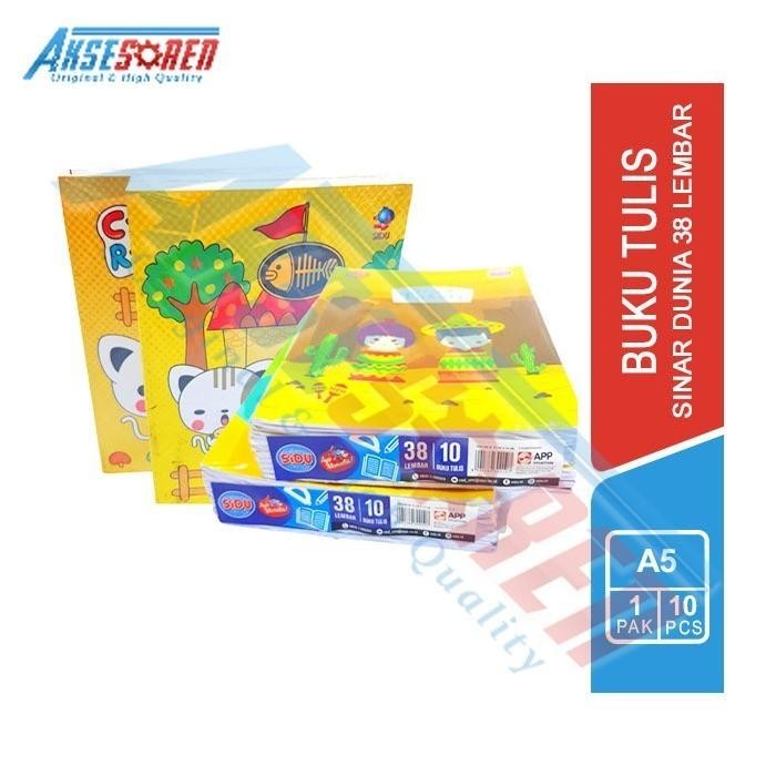

Buku Tulis Sekolah Sinar Dunia [Isi 38 Lembar/ 10 Buku] Sidu 1 [Pack]